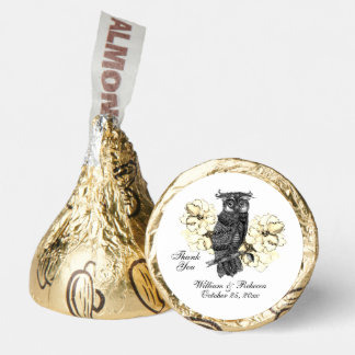 Owl Yellow Floral Wedding Thank You Favor