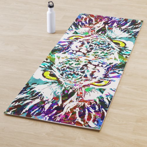 Owl Yoga Mat _ Colorful Owl _ Abstract Owlet