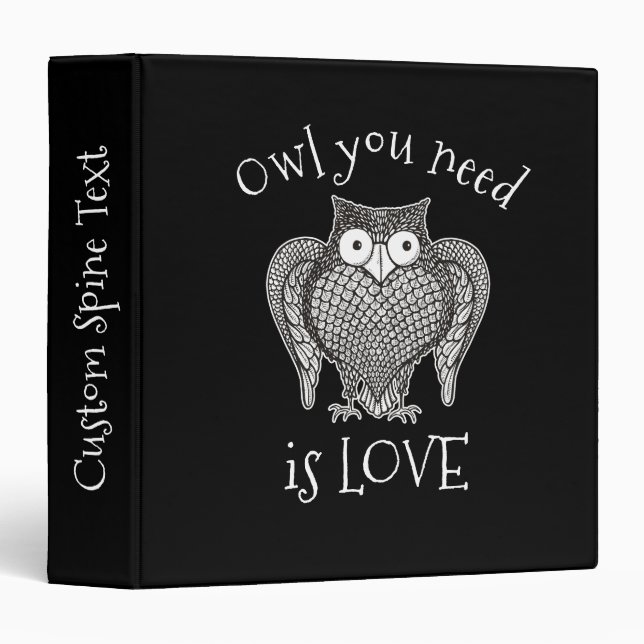 Owl you Need 3 Ring Binder (Front/Spine)