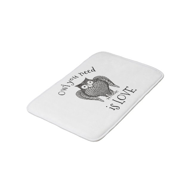 Owl you Need Bathroom Mat (Angled)