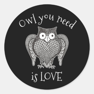 Owl you Need Classic Round Sticker