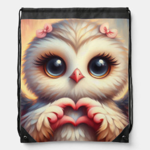 Owl You Need is Love Drawstring Bag