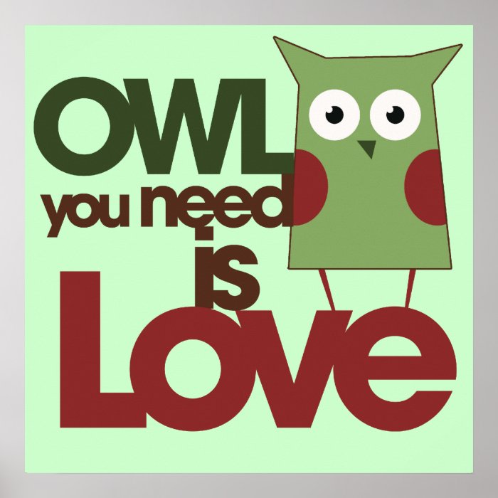 Owl you need is love poster