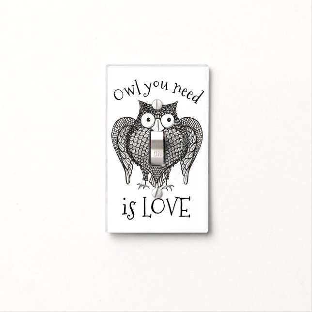 Owl you Need Light Switch Cover (In Situ)