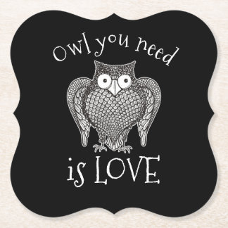 Owl you Need Paper Coaster