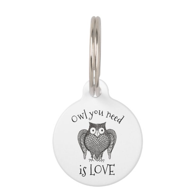 Owl you Need Pet Name Tag (Front)