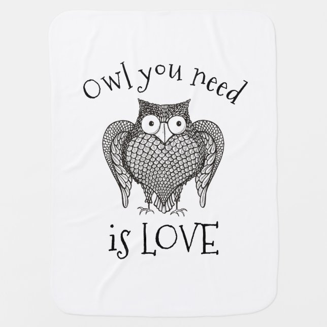 Owl you Need Swaddle Blanket (Front)