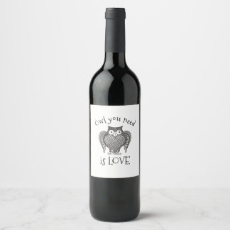 Owl you Need Wine Label