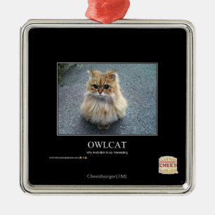 Owlcat Metal Ornament
