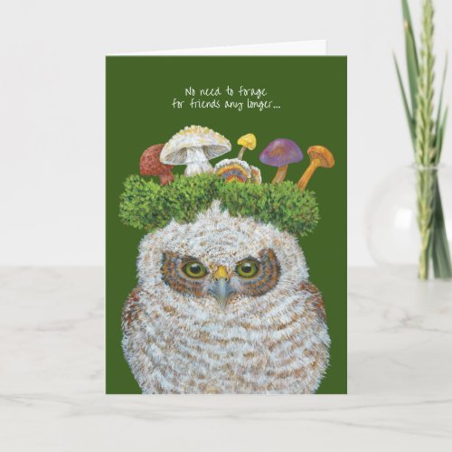 Owletmushroom friend greeting card