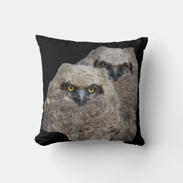 Owlets Throw Pillow (Front)