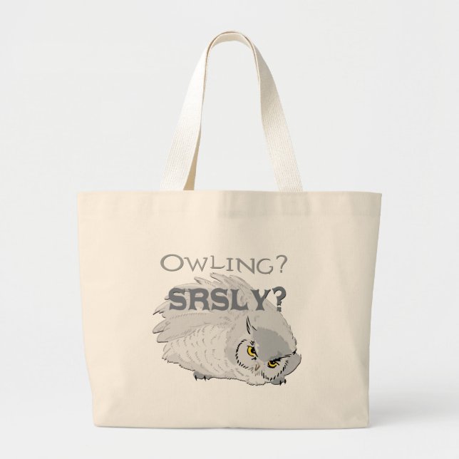 Owling Seriously Large Tote Bag (Front)