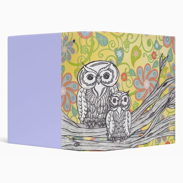Owls 03 3 ring binder (Background)