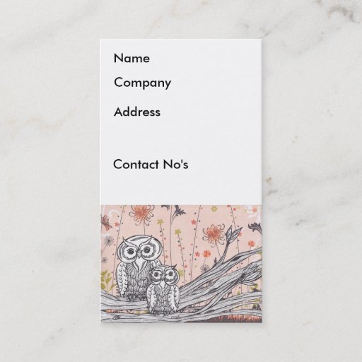 Customizable Owls 15 Business Cards