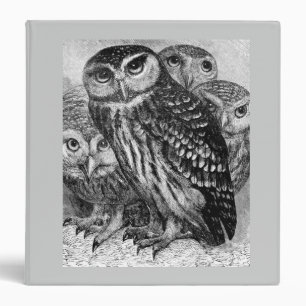 Owls 3 Ring Binder