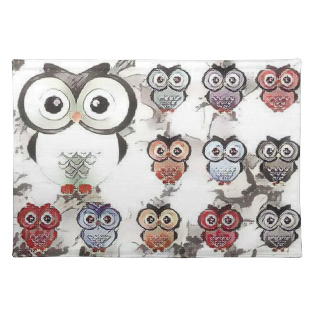 Owls All-Over Placemat (Front)
