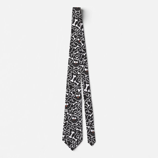 Owls and bones neck tie (Front)
