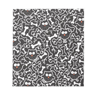 Owls and bones notepad