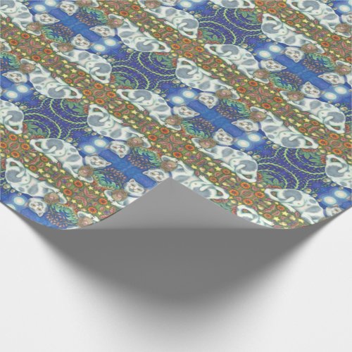 OWLS AND PUSSYCAT WRAPPING PAPER Cat