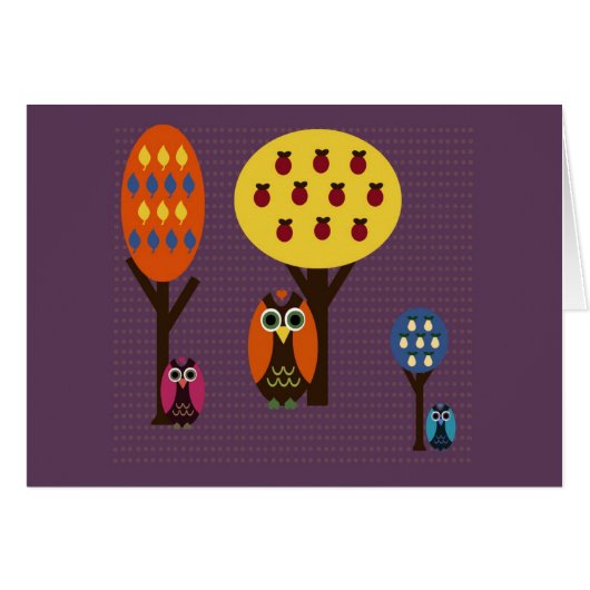 Owls and Trees Cards (Front Horizontal)