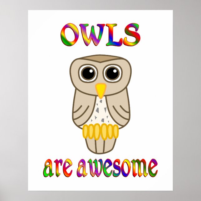 Owls are Awesome Poster (Front)