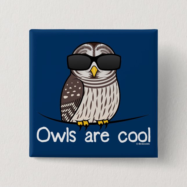 Owls are cool button (Front)
