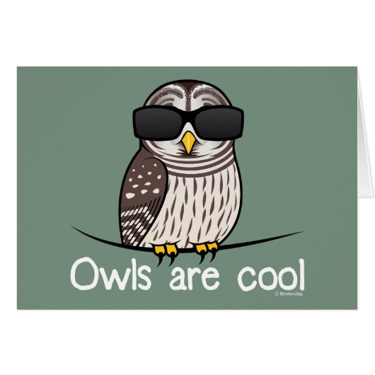 Owls are cool cards (Front Horizontal)