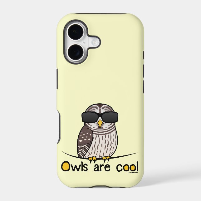 Owls are cool iphone case (Back)