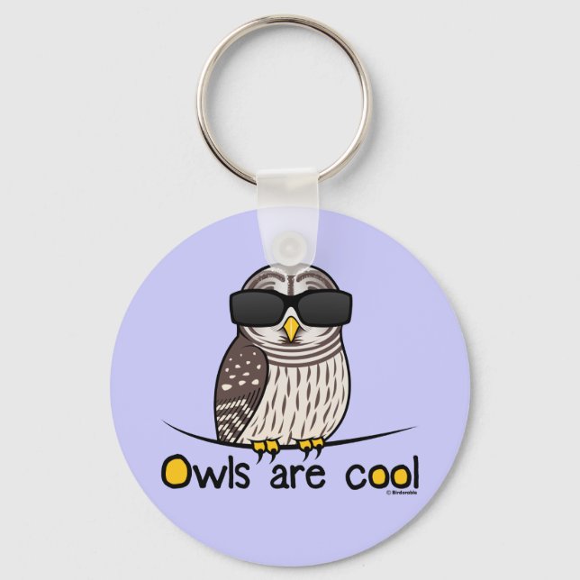 Owls are cool! keychain (Front)
