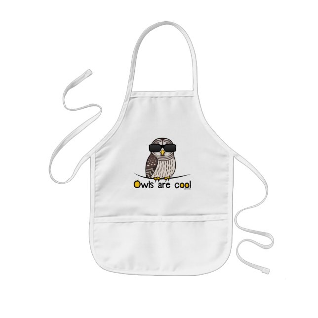 Owls are cool! kids' apron (Front)
