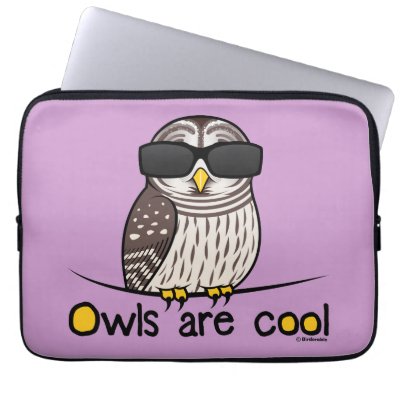 Owls are cool laptop sleeve