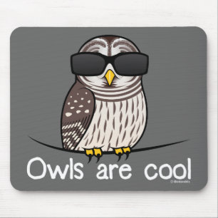 Owls are cool mouse pad