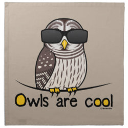 Owls are cool Cloth Napkins (set of 4) dinner 20