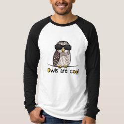 Owls are cool Men's Canvas Long Sleeve Raglan T-Shirt