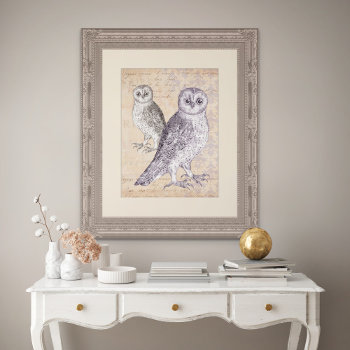 Owls Are Watching You Vintage Collage Photo Print by AntiqueImages at Zazzle