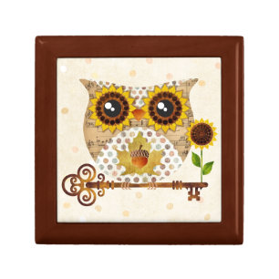 Owl's Autumn Song Jewelry Box