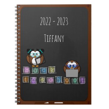 Owl's Back To School - Notebook by just_owls at Zazzle