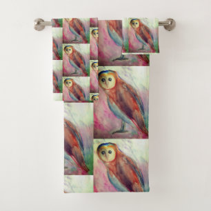 Owls  bath towel set