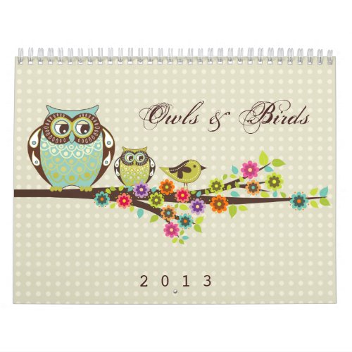 Owls  Birds Calendar