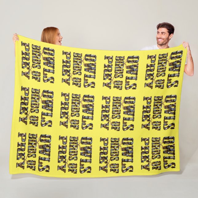 Owls Birds Of Prey,   Fleece Blanket (In Situ)