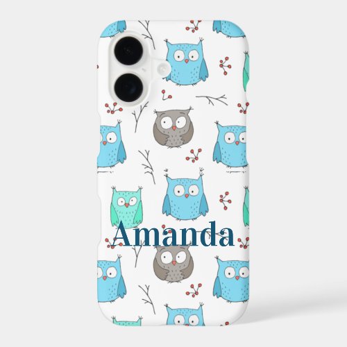 Owls & Branches Pattern Case-Mate iPhone Case