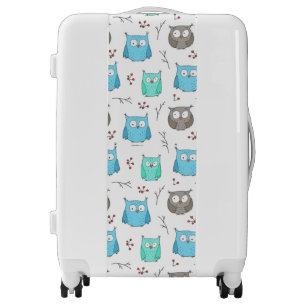 Owls & Branches Pattern Throw Pillow Luggage