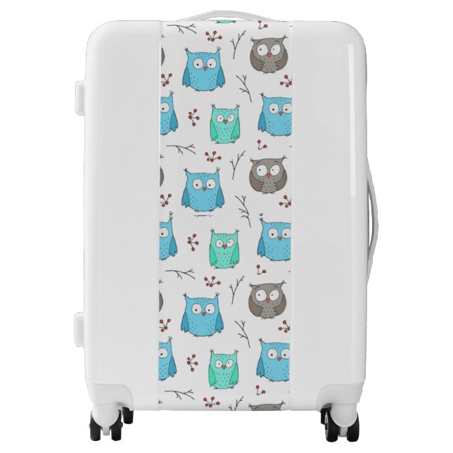 Owls & Branches Pattern Throw Pillow Luggage (Front)