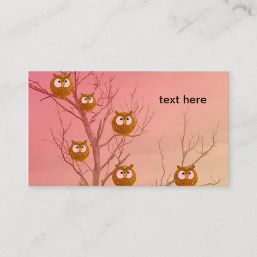 Owls Business Cards Template