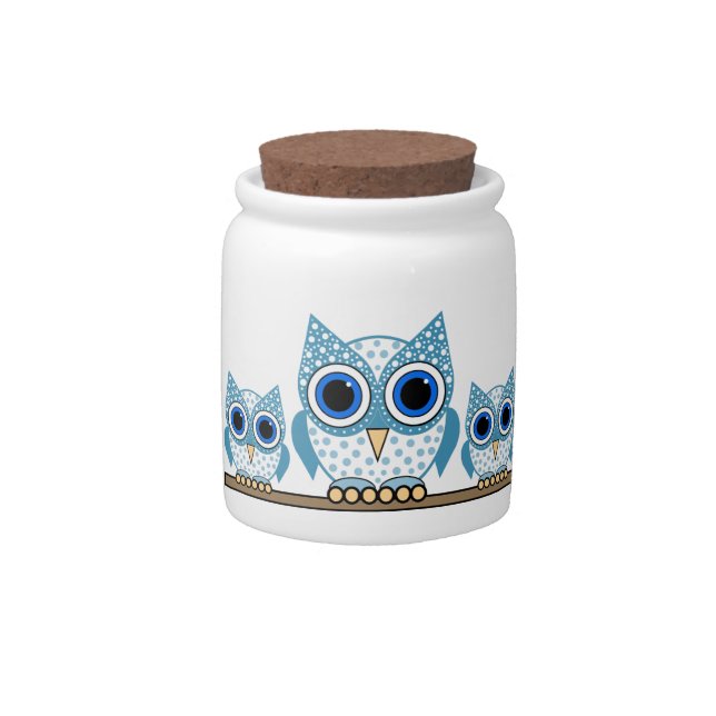 owls candy jar (Front)