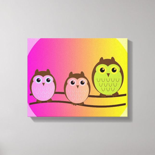 Owls Canvas Print (Front)