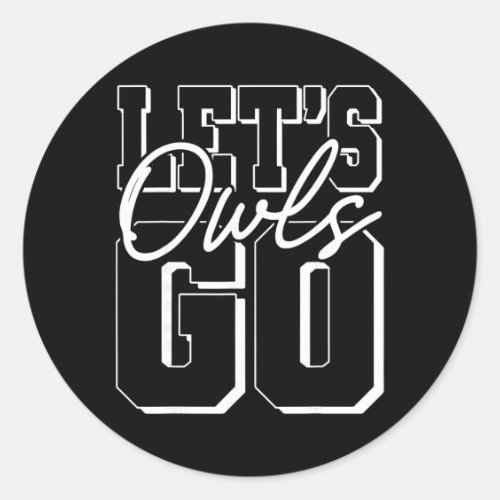 Owls Ck To School Spirit _1 Classic Round Sticker