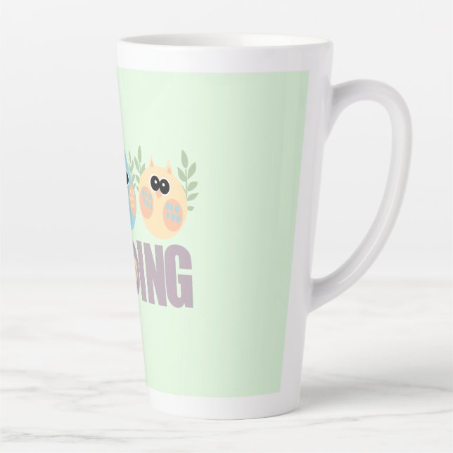 Owls cooing latte mug (Right)