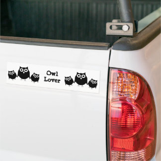 Owls Design Bumper Sticker