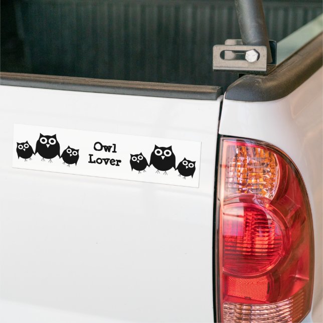 Owls Design Bumper Sticker (On Truck)